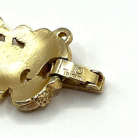 Vintage Crown Trifari Acorn and Oak Leaf Bracelet Earrings Set Alfred Philippe - Picture 14 of 14